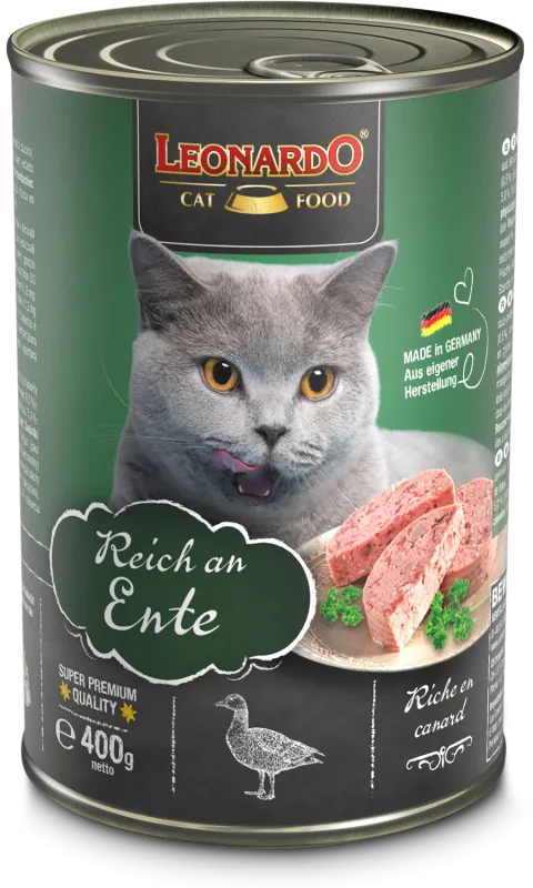 LEONARDO Wet Food For Adult Cats ( DUCK ) 400gm