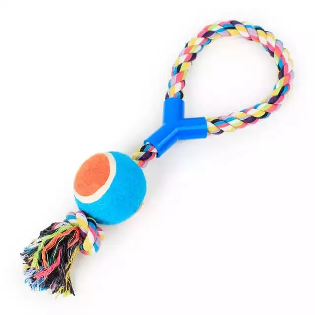 Nunbell Rope Toy with 1 Ball  - For Puppy and Adult Dog NB-72
