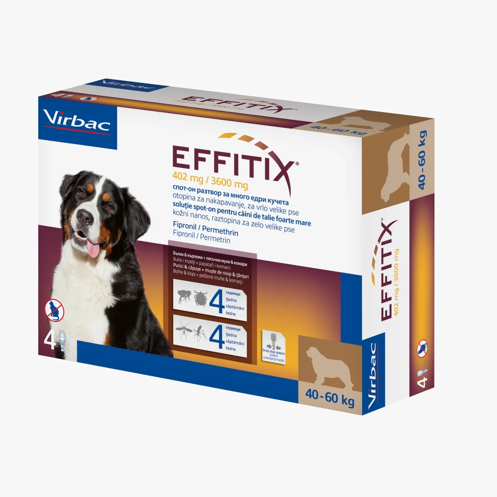 Virbac Effitix Spot-On for Extra Large Dogs 40-60kg  - 1 Pippete