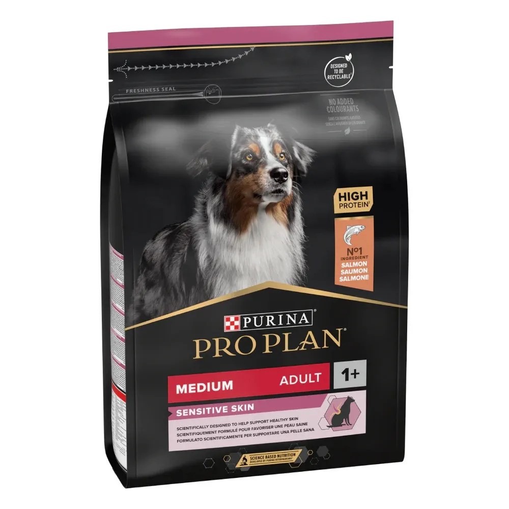 PRO PLAN Dog Medium Adult  Sensitive Skin Rich in Salmon - 3KG