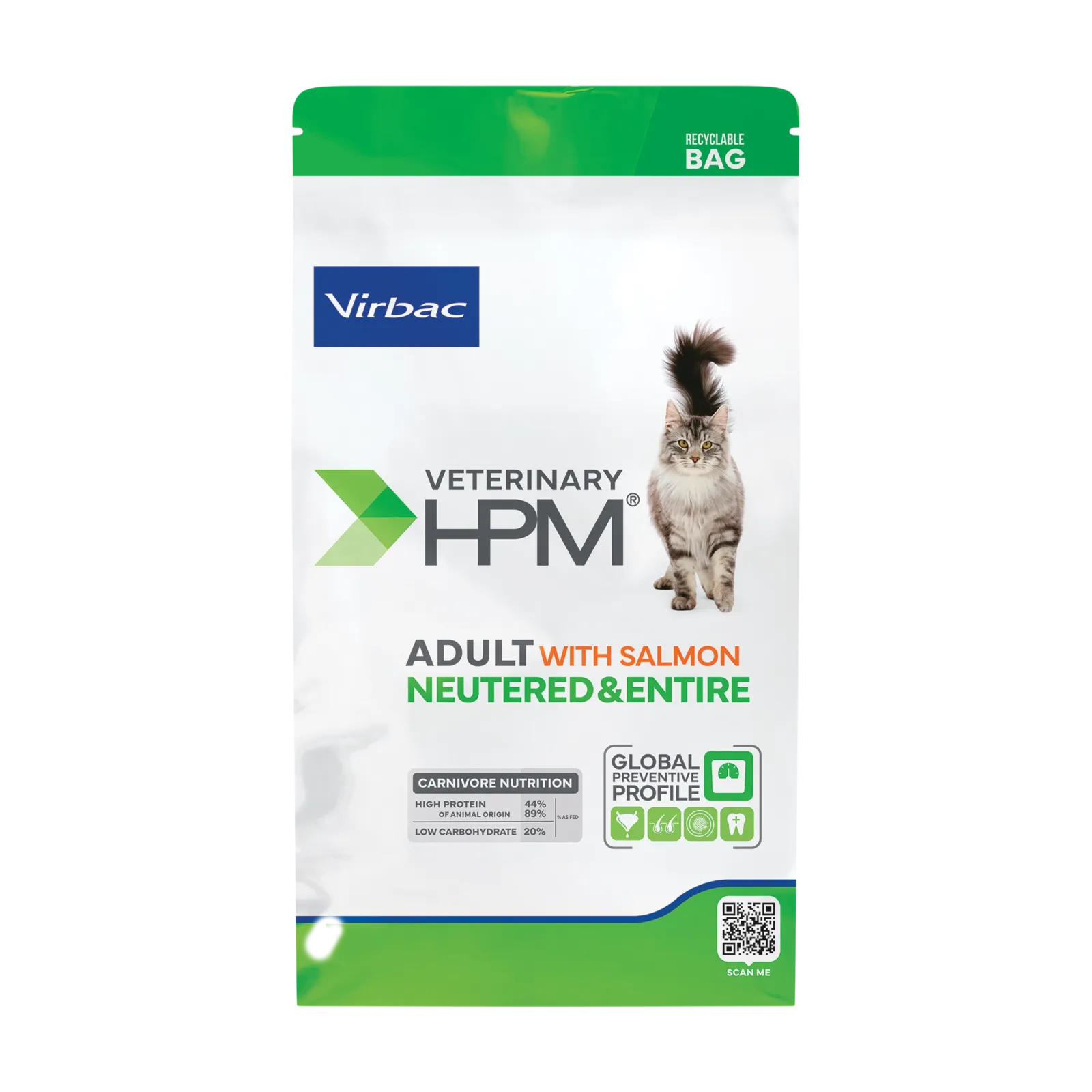 Virbac Adult Neutered & Entire Cats with Salmon - 1.5KG
