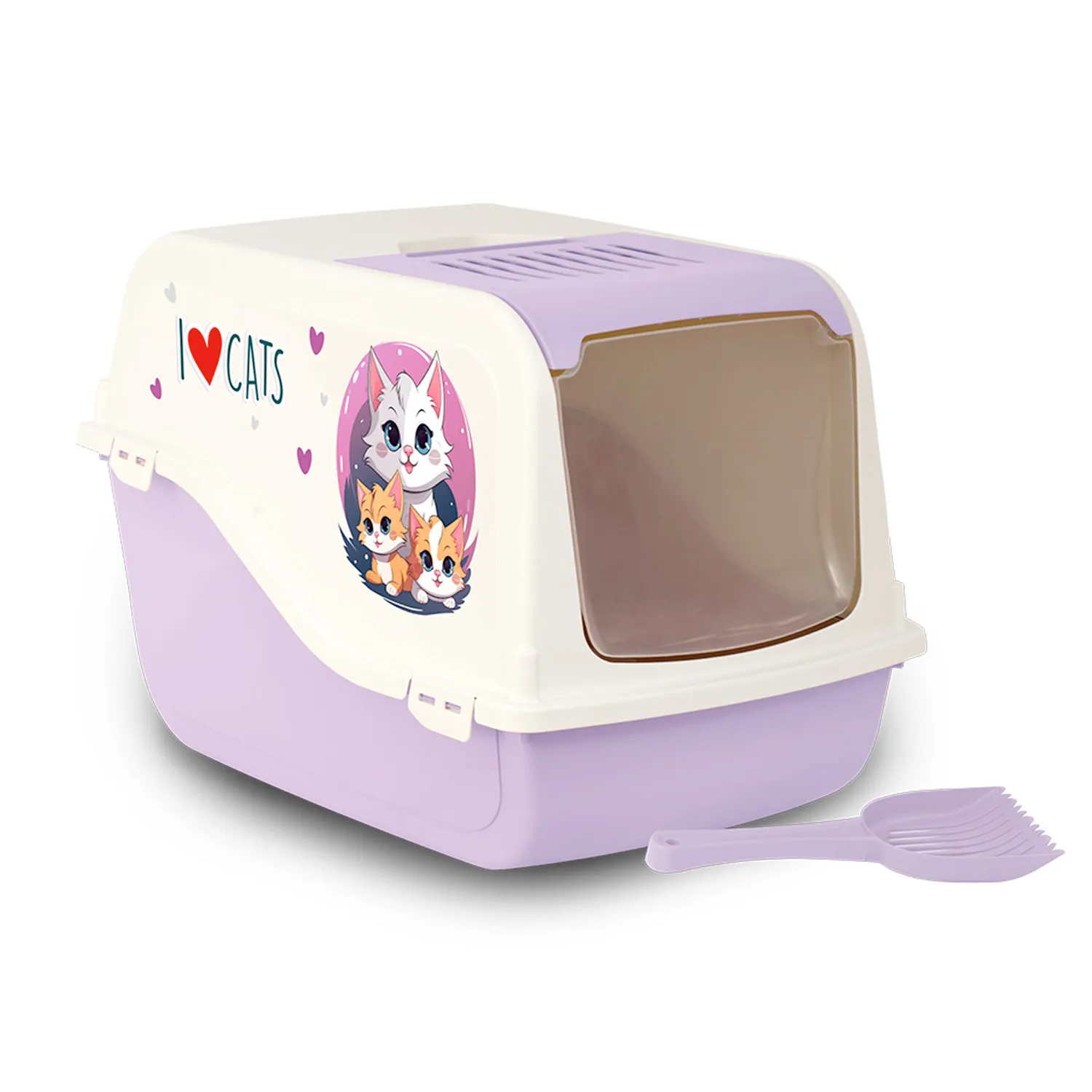 Bergamo Toilet Ariel Decal Top Free - Light Purple