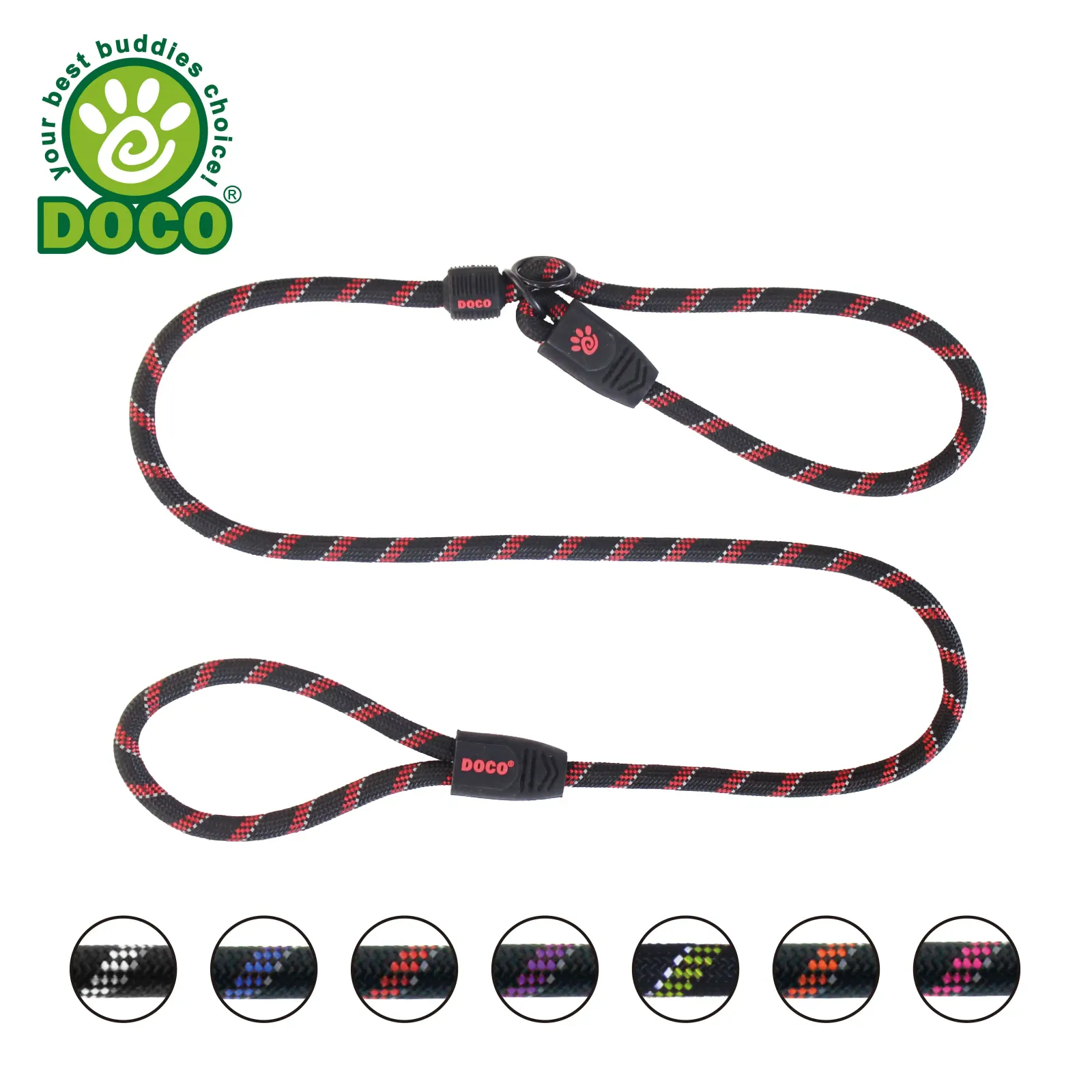 DOCO Reflective Rope Leash + Collar - DCROPE0055060