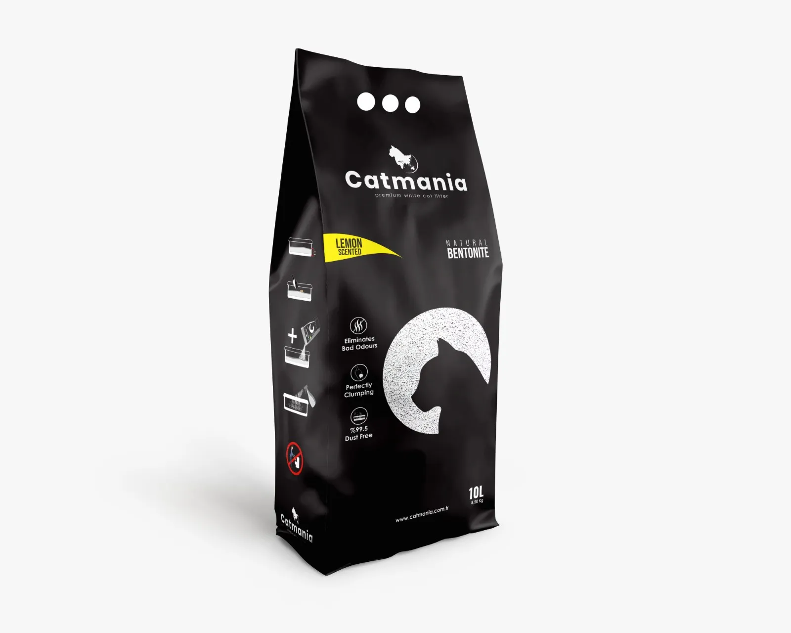 Catmania Lemon Scented Clumping Cat Litter - 10L