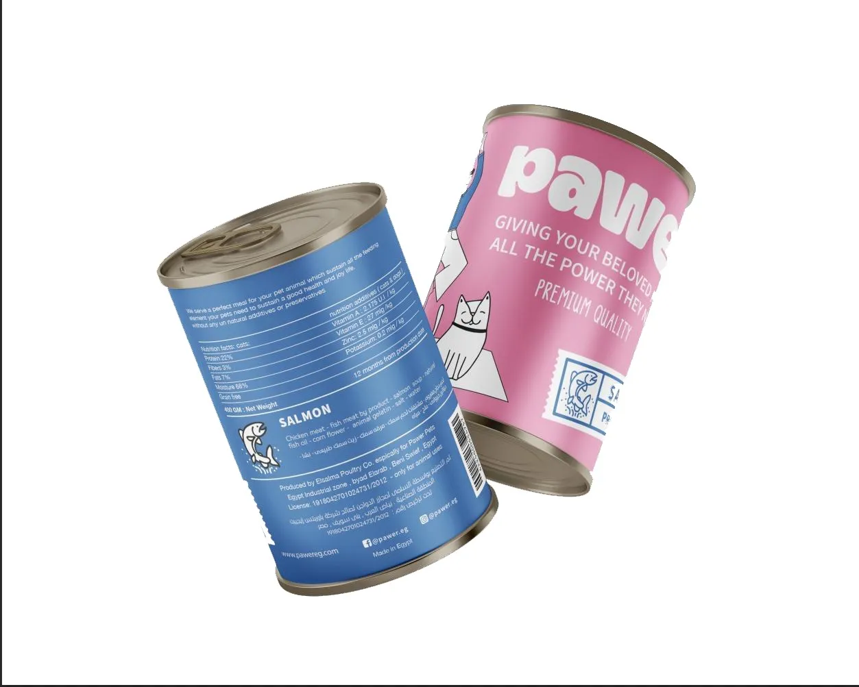 Pawer Adult cat wet Food with SALMON- 400gm