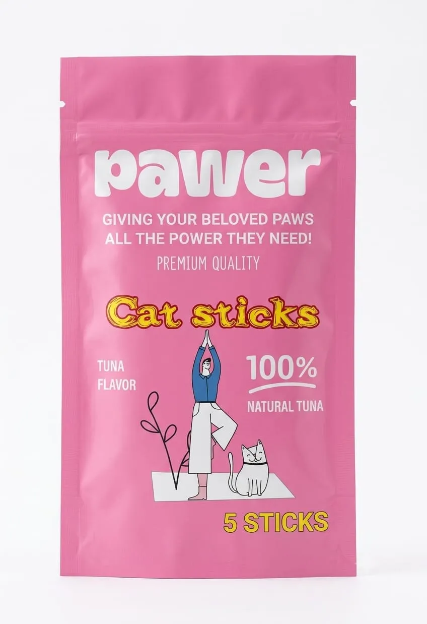 Pawer Premium Cat Sticks -TUNA Flavor, 5 Sticks
