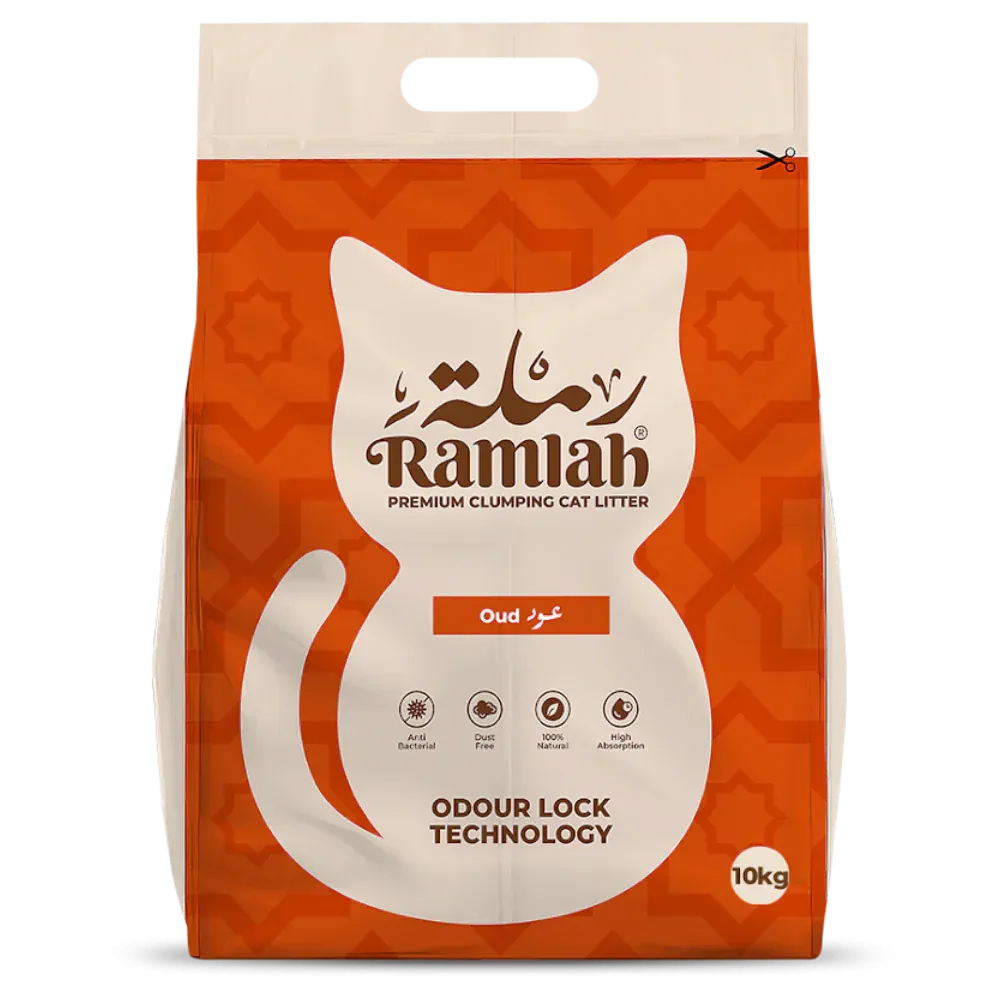 Ramlah Premium Clumping Cat Litter – Oud Scent – 10KG