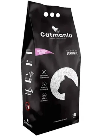 Catmania Baby Powder Scented Clumping Cat Litter - 10L