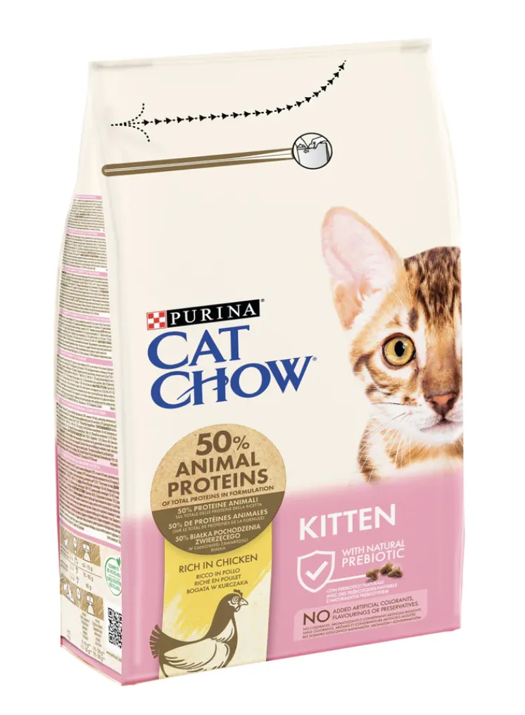 Cat Chow Kitten Rich in Chicken Dry Food - 1.5KG