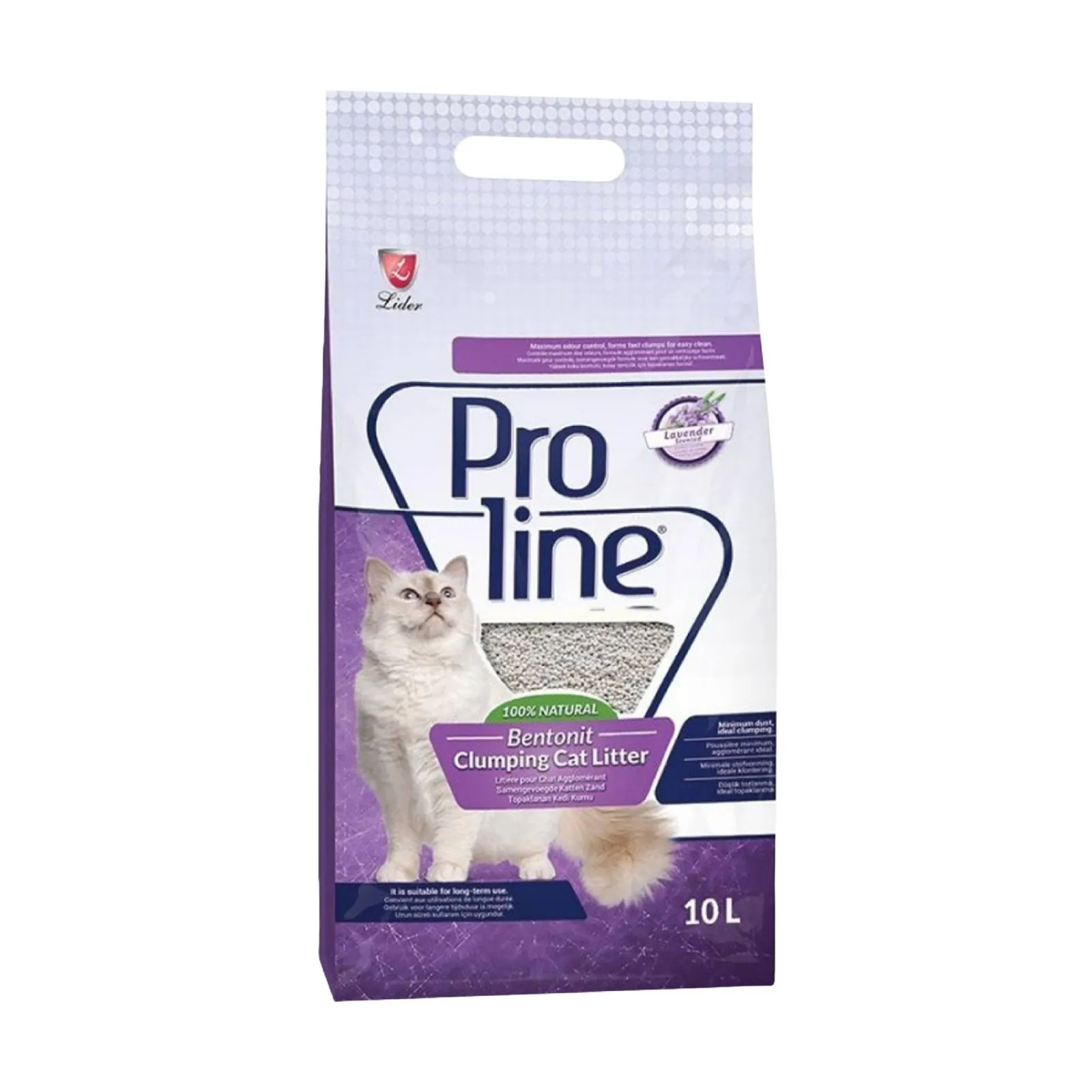 Proline Bentonite Clumping Cat Litter- Lavender -10L