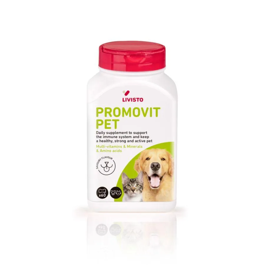 PROMOVIT PET - 60 Chewable Tablets - Savoury Flavor.