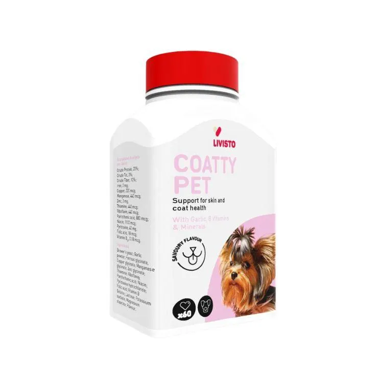 COATTY PET - 60 Chewable Tablets - Savoury Flavor.