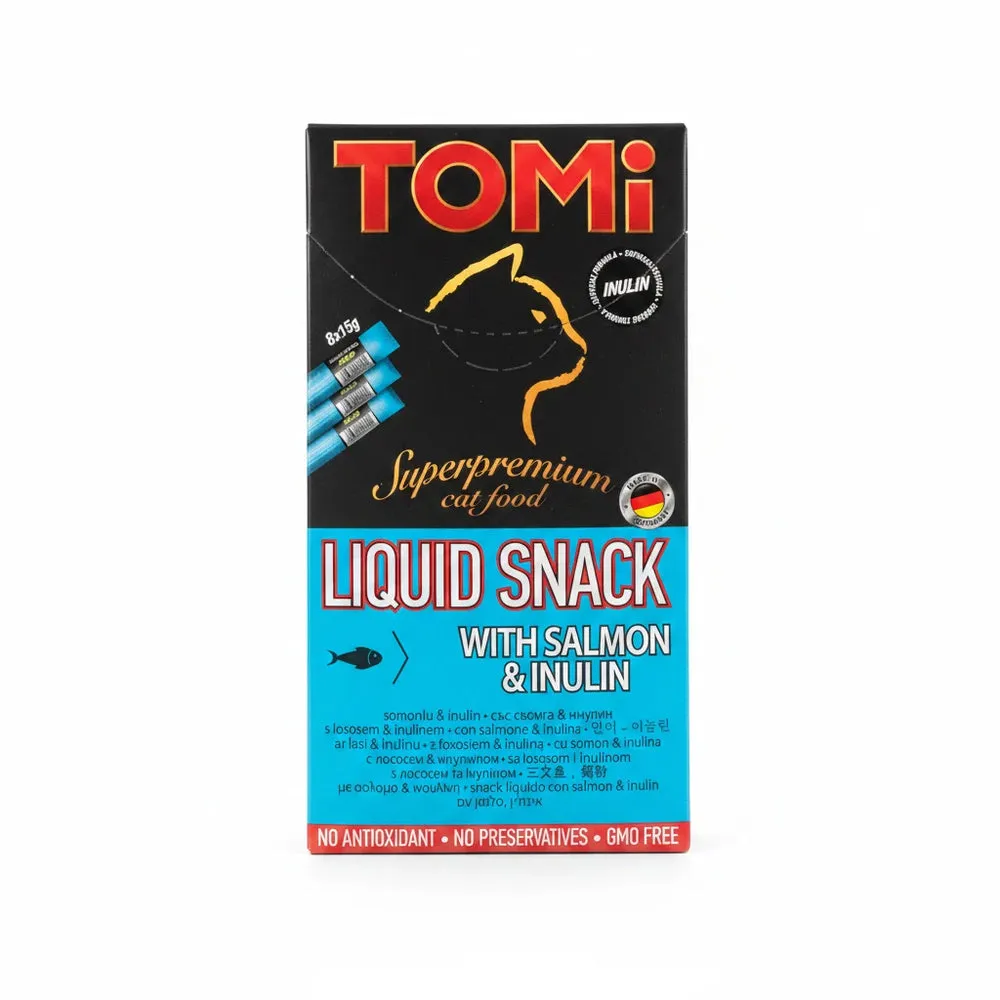 TOMi   Liquid Snack for Cat with Salmon & Inulin (8 x15g)