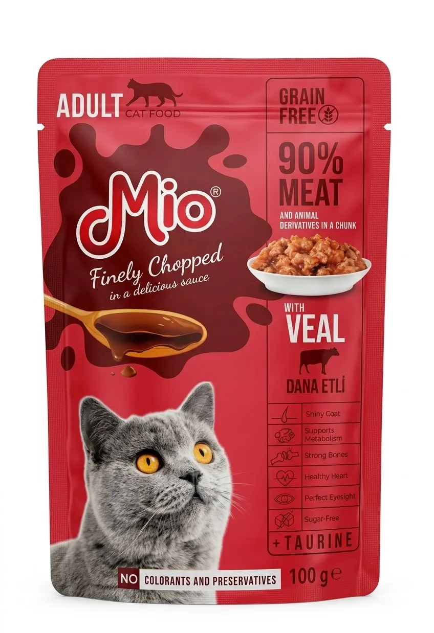 Mio Cat Adult Wet Food with VEAL- 100gm