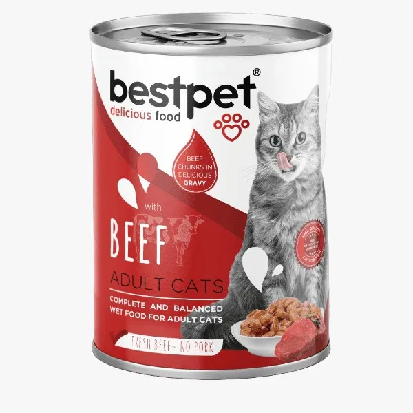 bestpet Beef in Gravy for Adult Cats 400gm