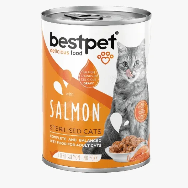 bestpet SALMON in Gravy for STERILISED Cats 400gm