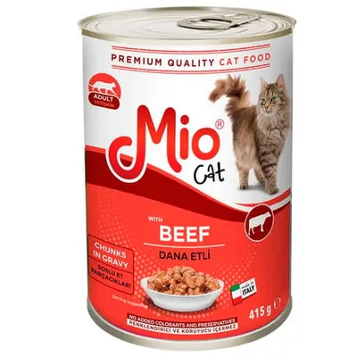 Mio Cat Adult Wet Food with Beef Chunks in sauce - 400gm