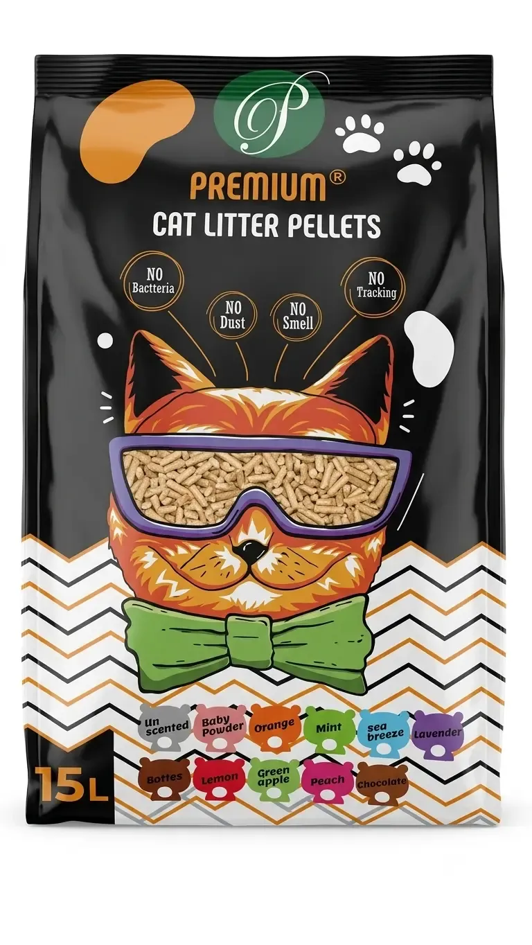Premium Wood Cat Litter - No Scent -  15L
